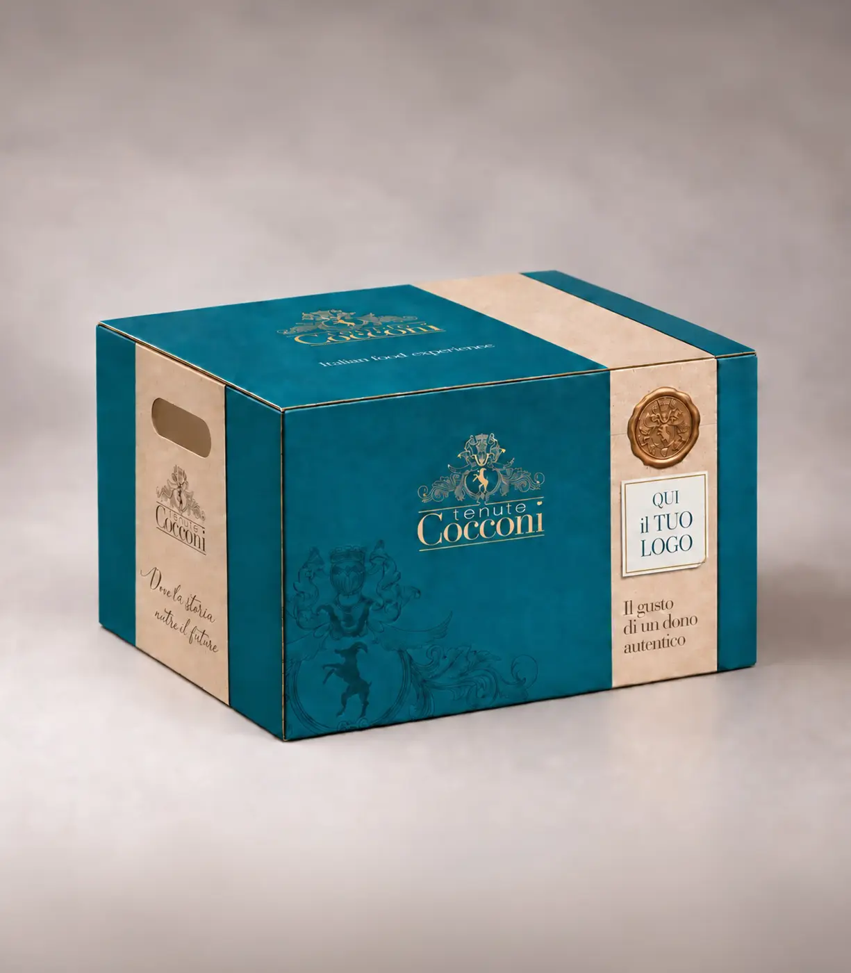 Packaging personalizzato cesto natalizio